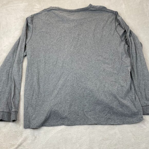 Eddie Bauer Mens Henley Shirt 2XL Gray Legendwash Cotton Comfortable Long Sleeve - Picture 7 of 7